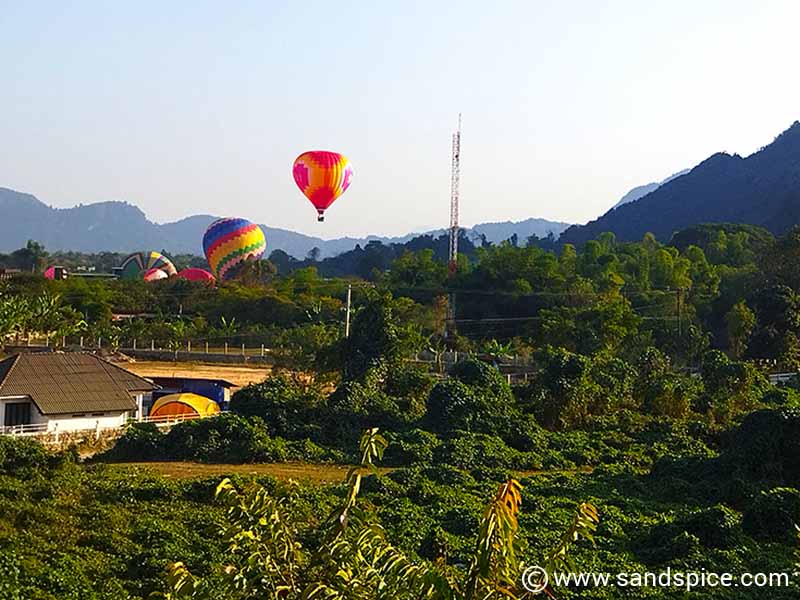 Hot Air Ballooning in Vang Vieng