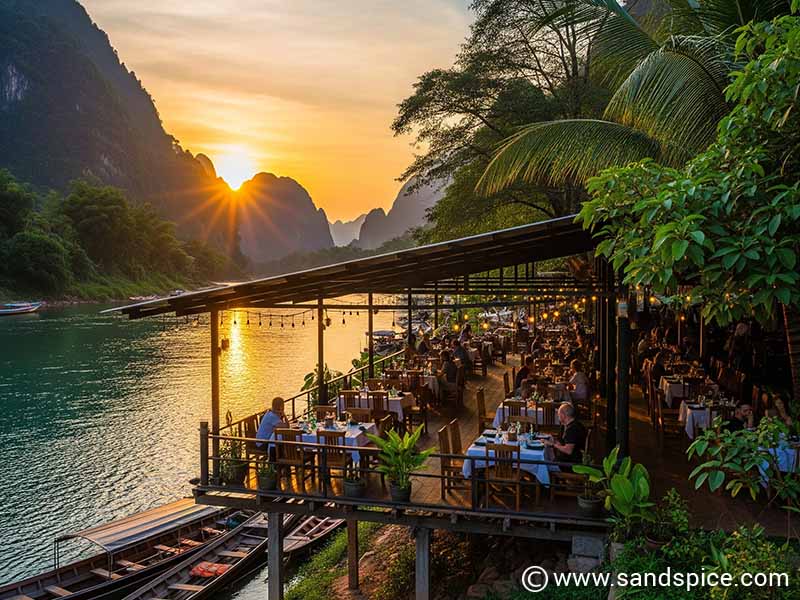 Down by the river in Vang Vieng