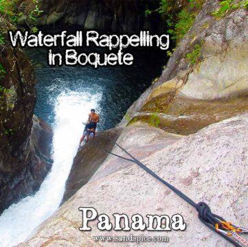 Waterfall rappelling in Boquete Panama 🧗♂️